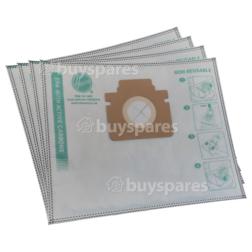 Hoover H89 EPA Dust Bag With Active Carbon (Pack Of 4)