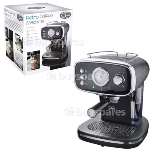 Quest Retro Coffee Machine With Milk Frother - 1100W