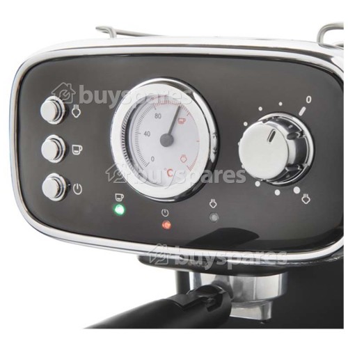 Quest Retro Coffee Machine With Milk Frother - 1100W