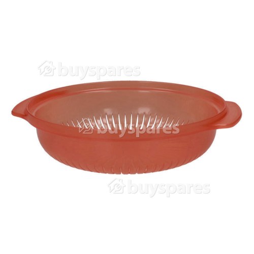 Récipient Pour Cuisson À La Vapeur Au Micro-ondes - Rond, Orange Hotpoint