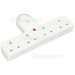 BuySpares Approved part 1 To 4 Gang Surge Plug Convertor - UK Plug