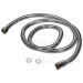 BuySpares Approved part Universal Stainless Steel 1/2" X 11mm Bore Chrome Plated Shower Hose - 1.5m