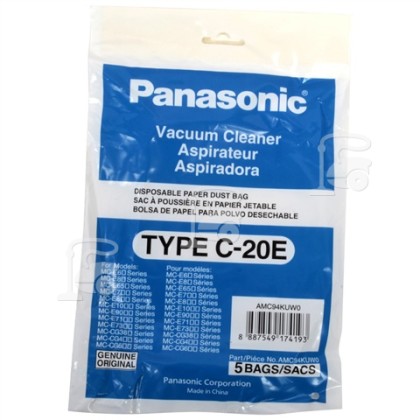 Panasonic C-20E Paper Dust Bag (Pack Of 5)