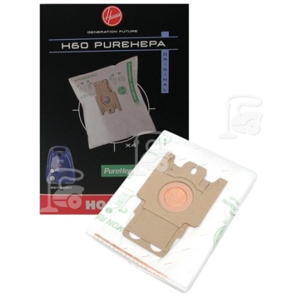 60 dust much from packs how Hoover 4)  Dust PureHepa www.buydustbags.ie Bag Of (Pack  H60