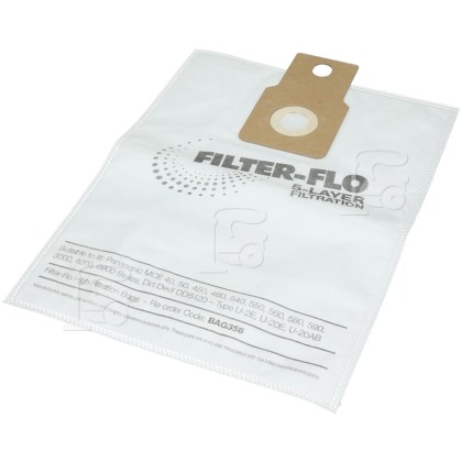Panasonic BAG356 Sacs &Agrave; Poussi&egrave;re - Synth&eacute;tiques Filtre-Flo Compatibles Panasonic U-20E (Paquet De 5)