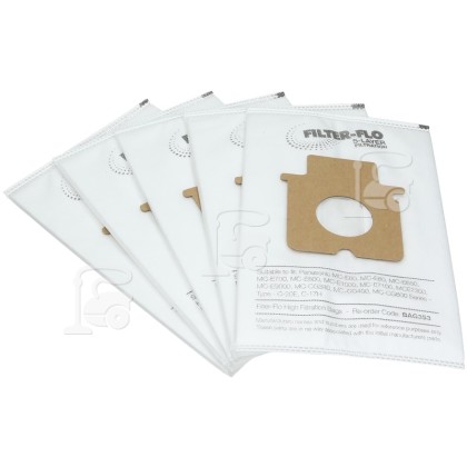 Panasonic Compatible Panasonic C-20E / C-17H Filter-Flo Synthetic Dust Bags (Pack Of 5) - BAG353