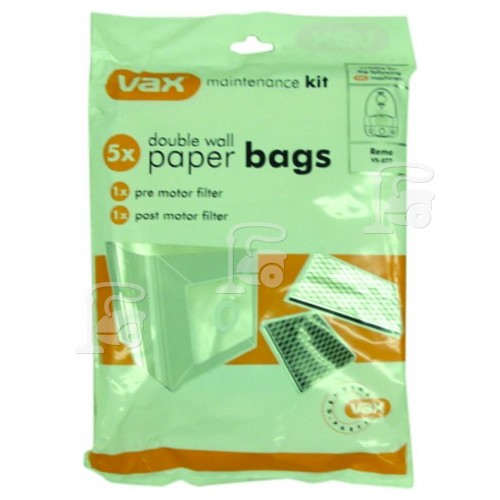 Vax Paper Bag & Filter Kit (Pack Of 5)