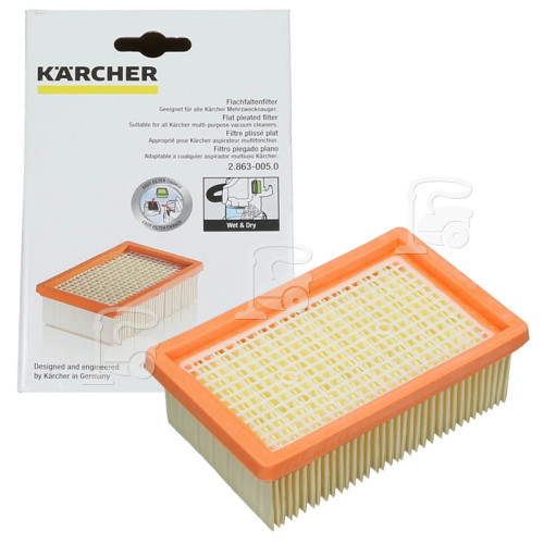 Filtre Plissé Plat D'aspirateur Eau Et Poussière Karcher