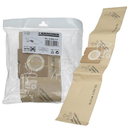 Sacs En Papier Pour Aspirateur (Paquet De 10) Karcher