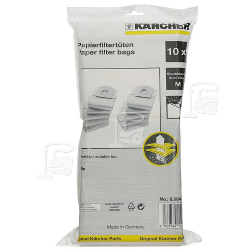 Sacs Filtres À Poussière En Papier Pour Aspirateur (Paquet De 10) Karcher