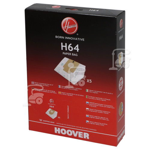 Hoover H64 High Filtration Dust Bags (Box Of 5)