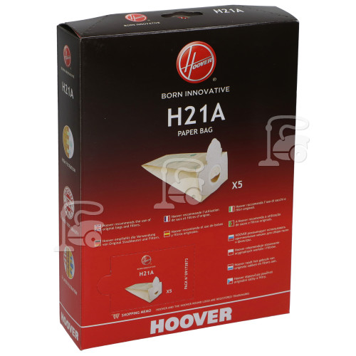 Hoover H21A Dust Bag (Pack Of 5)