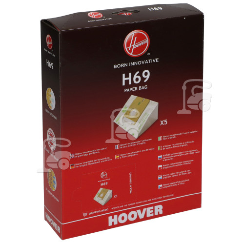 Hoover H69 Dust Bag (Pack Of 5)