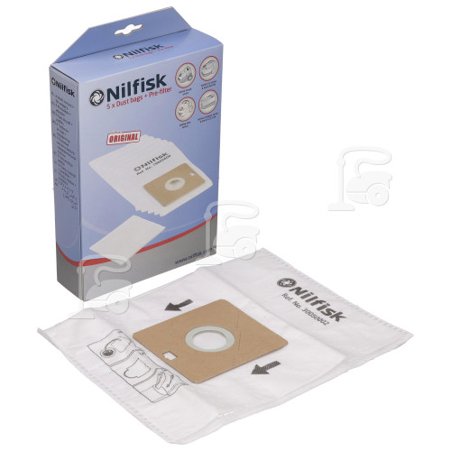 Nilfisk Staubsaugerbeutel & Filter Pack (5er Packung)