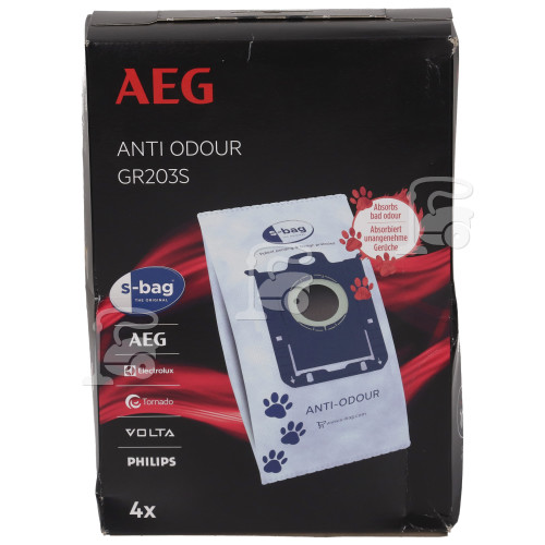 AEG GR203 S-bag® Anti-Odour Dust Bag - Pack Of 4