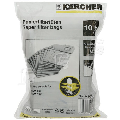 Sacs À Poussière D'aspirateur ( Paquet De 10) CV36/2 Karcher