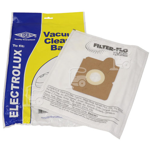 E51 / E51N / E65 / GR 5S Filter-Flo Synthetic Dust Bags (Pack Of 5) - BAG361