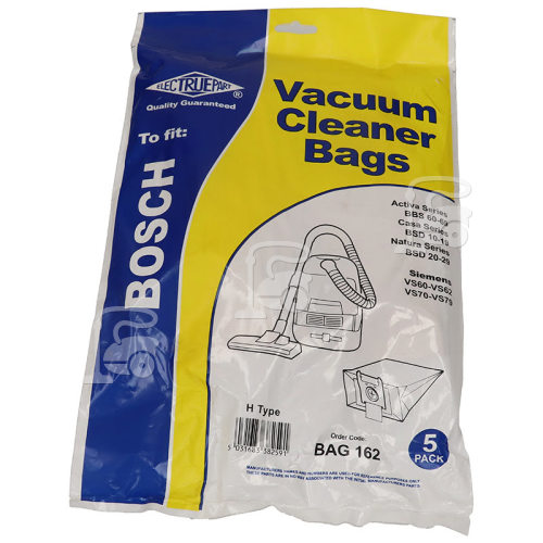 H Type Dust Bag (Pack Of 5) - BAG162