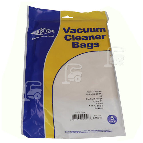 Sacs Aspirateur D/E/F ( Paquet De 5 ) - BAG269 -