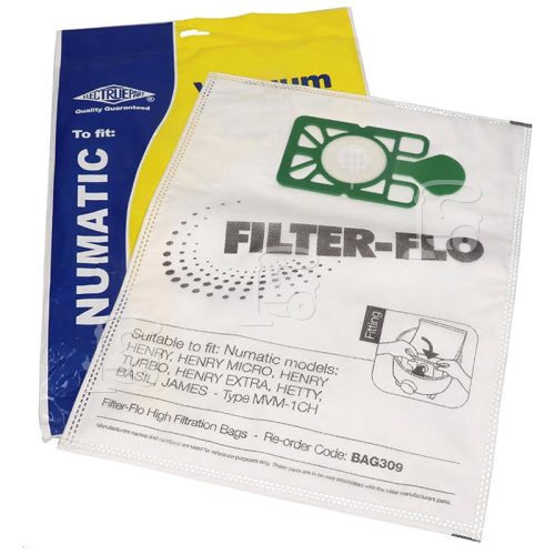 Kompatible NVM-1CH Filter-Flo Synthetische Staubsaugerbeutel (10er Packung) - BAG309