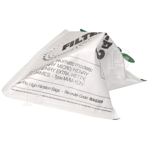 Numatic 225 Compatible NVM-1CH Filter-Flo Synthetic Dust Bags (Pack Of 10) - BAG309