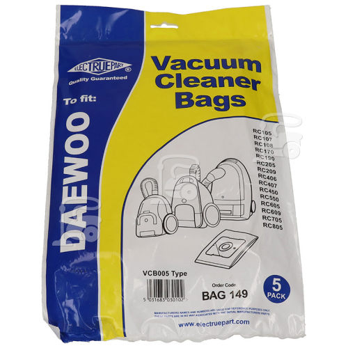 Panasonic VCB005 Dust Bag (Pack Of 5) - BAG149