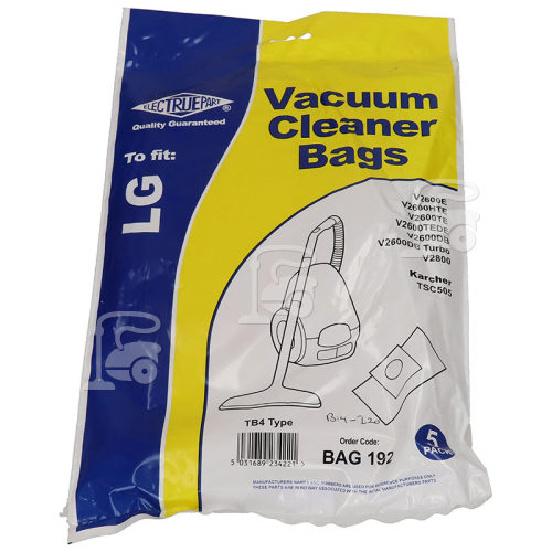 Vax TB4 Dust Bag (Pack Of 5) - BAG192