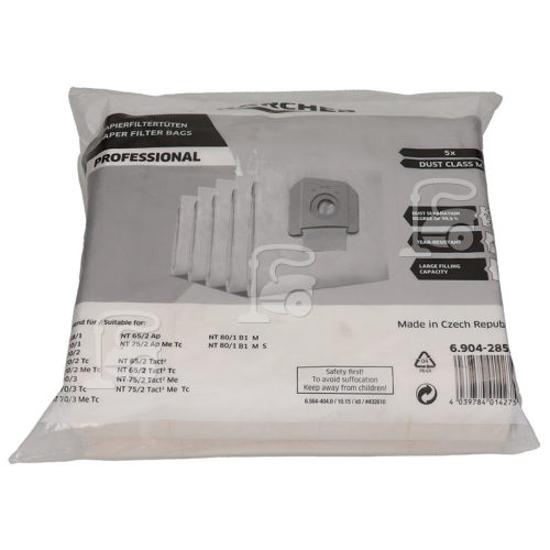 Karcher Paper Filter Dust Bags (Pack Of 5)