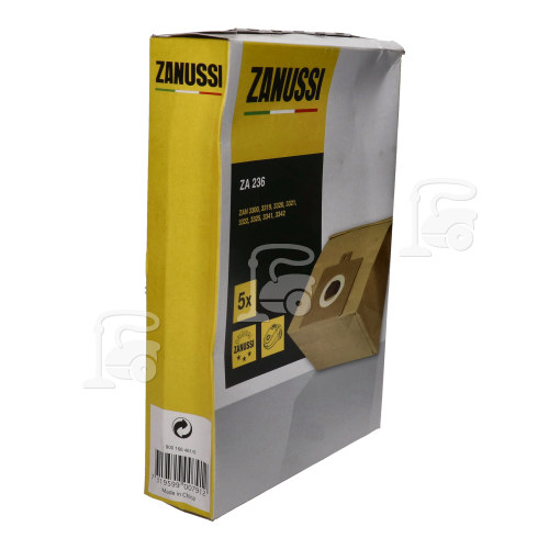 Sacs Aspirateur ZA236 (Lot De 5) Zanussi-Electrolux