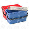 BK7 - Stainless Steel Sieve, Blue 22-litre And Red 22-Litre Buckets Numatic