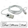 Apple Compatible MFI Approved Lightning Cable & Micro USB – 1M White