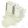 V&aacute;lvula Solenoide Doble De Entrada Fr&iacute;a De Lavadora - 180&ordm;. Salida Di&aacute;. 12 Y Conectores De Empuje Protegidos Beko