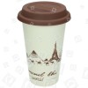 Braun Double Wall Ceramic Mug The Globetrotter Type Dlsc057