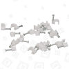 Pack Of 20 5mm Round Cable Clips - White Wellco