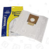 Karcher Typ D/E/F/G/H Filter-Flo Synthetische Staubsaugerbeutel (5er Packung) - BAG262