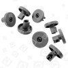 AEG F44860 Grey Dishwasher Lower Basket Wheel Kit Pack Of 8