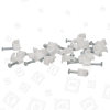 Wellco 4mm Runde Kabel-Nagelschellen - Wei&szlig; (20er Packung)