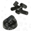 Electrolux EON53301X Multifit Cooker Control Knob, Black, 42 Mm