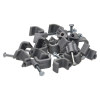 Wellco 1,5mm Doppel- & Erdungskabel-Nagelschellen - Grau (20er Packung)