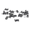 Wellco 2,5mm Doppel- & Erdungskabel-Nagelschellen - Grau (100er Packung)