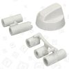 Electrolux EON53301X Universal Multifit Cooker Control Knob, White, 42mm