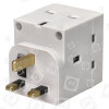 Wellco 13A 3 Way Fused Plug Adapter