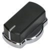 Belling Gaskochfeld-Bedienknopf - Chrom / Schwarz