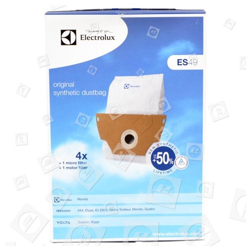 Electrolux Group Vacuum Cleaner ES49 Synthetic Bag & Filter Kit (Pack Of 4)