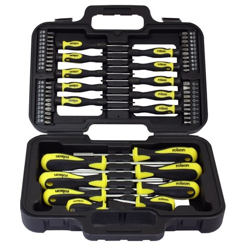 Rolson 58 Piece Screwdriver & Bit Set With Case. Part Number 28882 ...