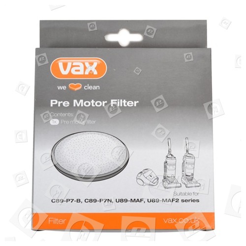 Filtre Pré-Moteur (Type 49) Vax