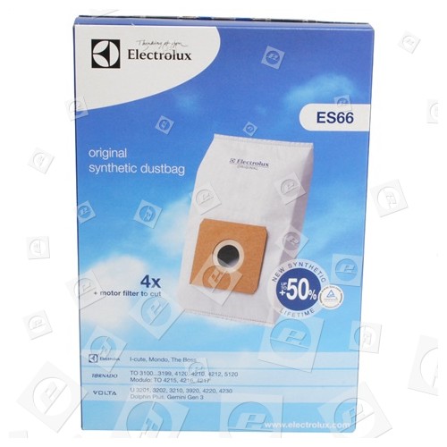 Electrolux ES66 / E66 / E66N Papierbeutel (4er Pack)