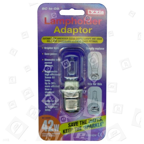 Lyvia Lyvia 42w Bc To G9 Lampholder Adaptor Ideal For Chandeliers& Glass Fittings