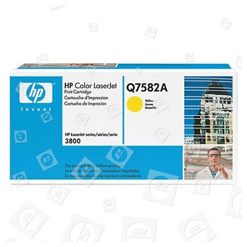 Cartouche De Toner D´origine Q7582A Jaune Hewlett Packard