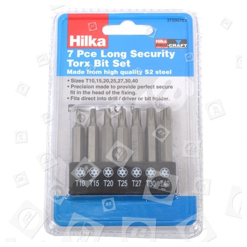 7 Teiliges Torx Sicherheits-Schraubendrehereinsätze-Set (lang)